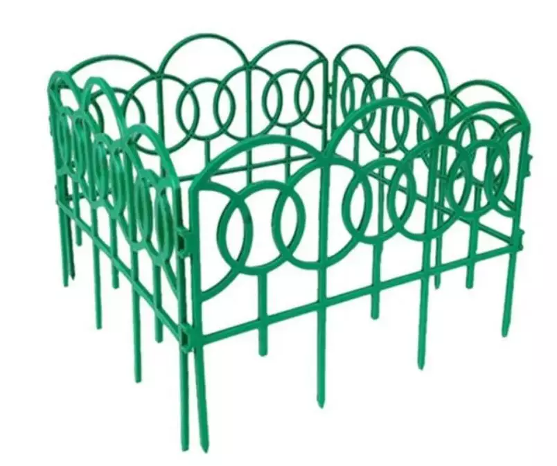 Забор декоративный пластик Барокко Ажурный изумрудный (длина-3,08 м, высота-37 см)