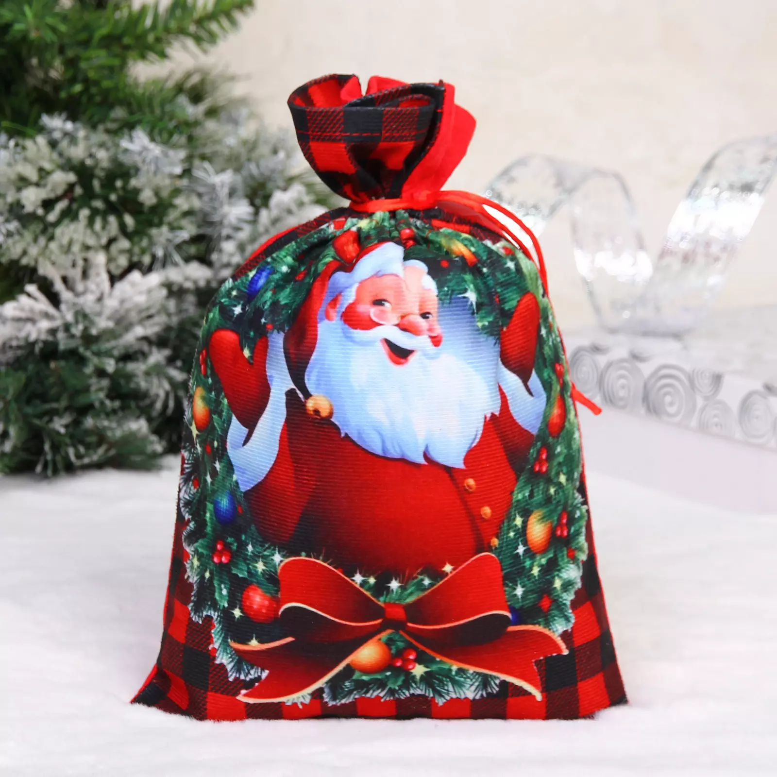 Мешок подарочный А вот и Дед Мороз 21х32 см 201-5248