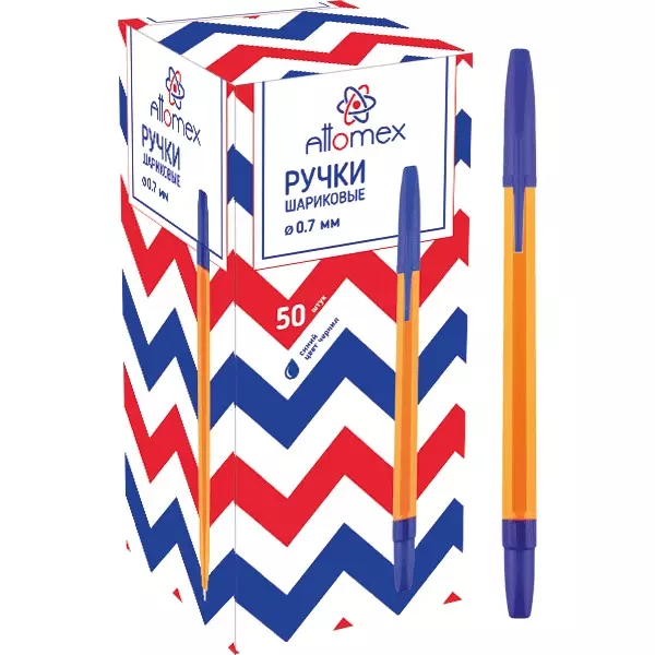Шариковая ручка синие чернила, Attomex 5073919