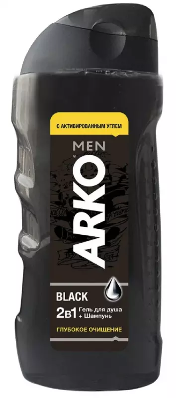 Гель для душа Arko Men 2в1 Black 260мл