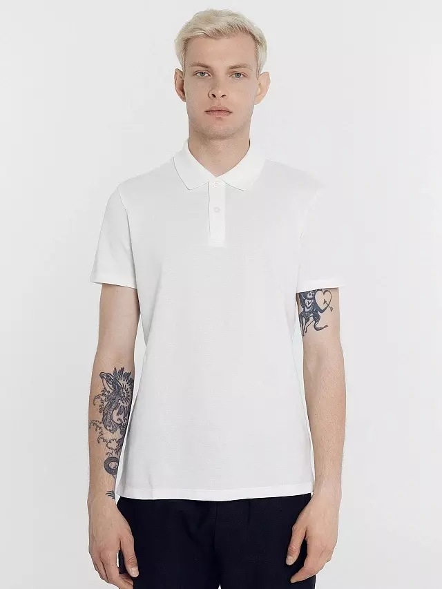 Поло мужское Mark Formelle 111834/1 белый, р-р 108-170/176 (54 / XXL)
