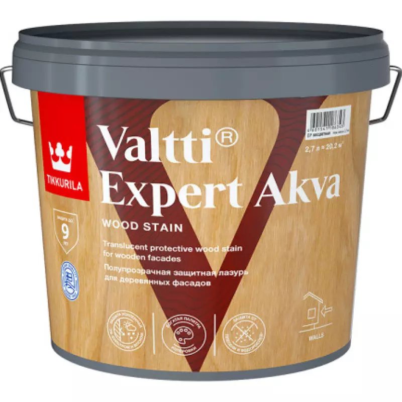 Лазурь VALTTI EXPERT AKVA EP 0,9л