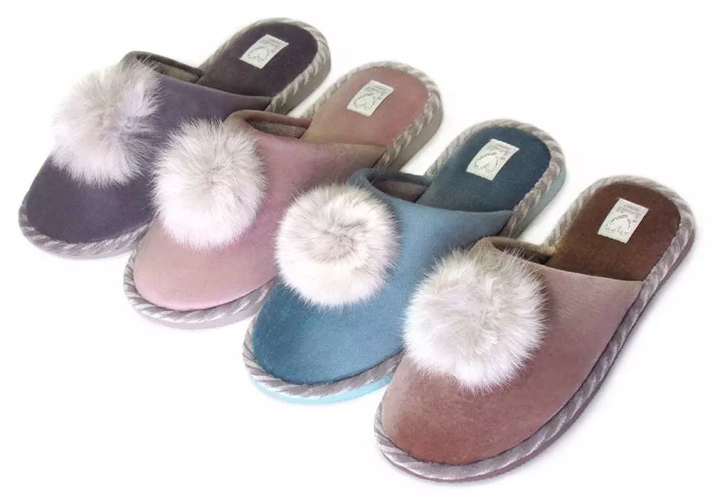 Тапочки женские закрытые LuckyLand 3285 W-CH-C розовый/коричневый/синий, р-р 40