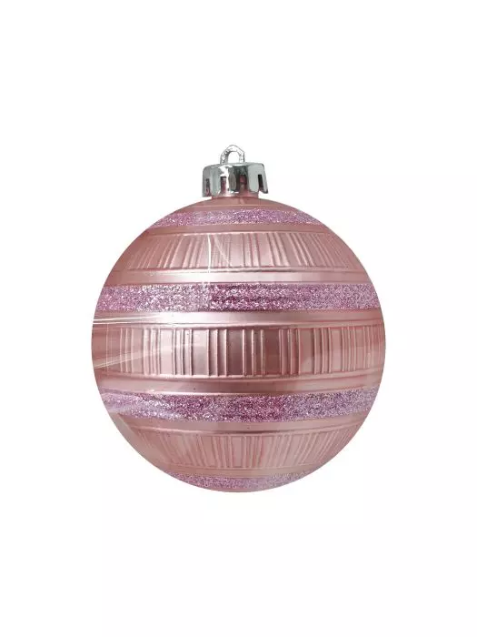 Новогодний шар Конфетка розовый, полистирол, 8x8x8 см, 89162