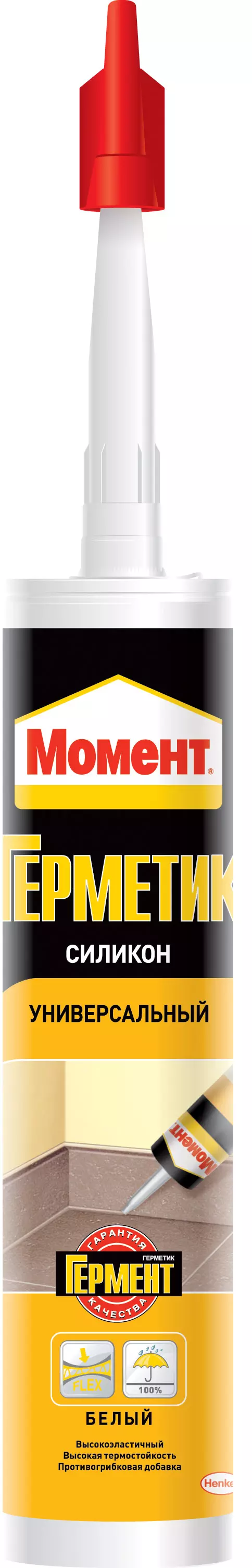 Герметик силиконовый Henkel Момент Универсальный 280мл картридж белый