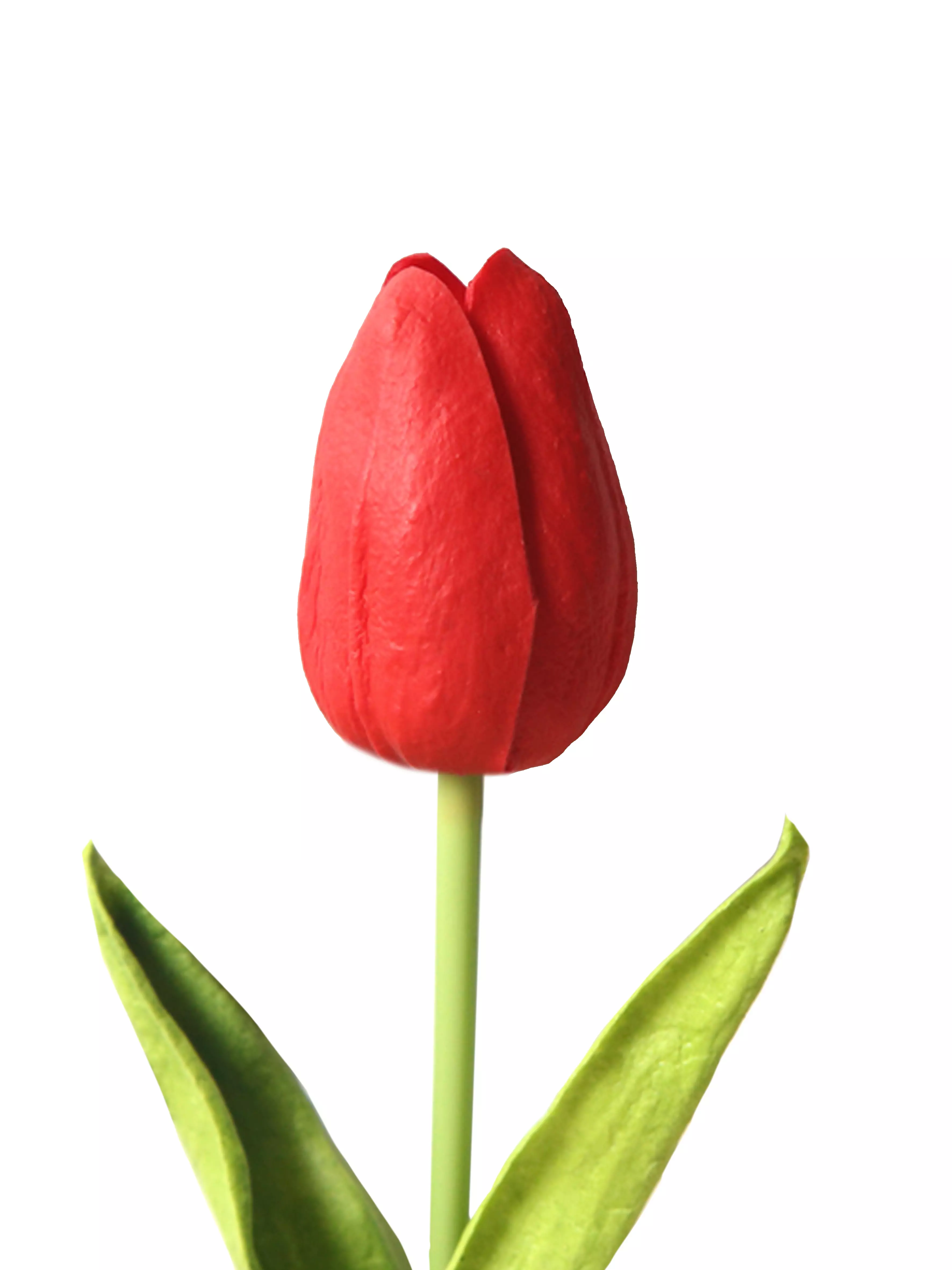 Цветок искусственный Красный Тюльпан 34х3,5х3,5 см, 88292