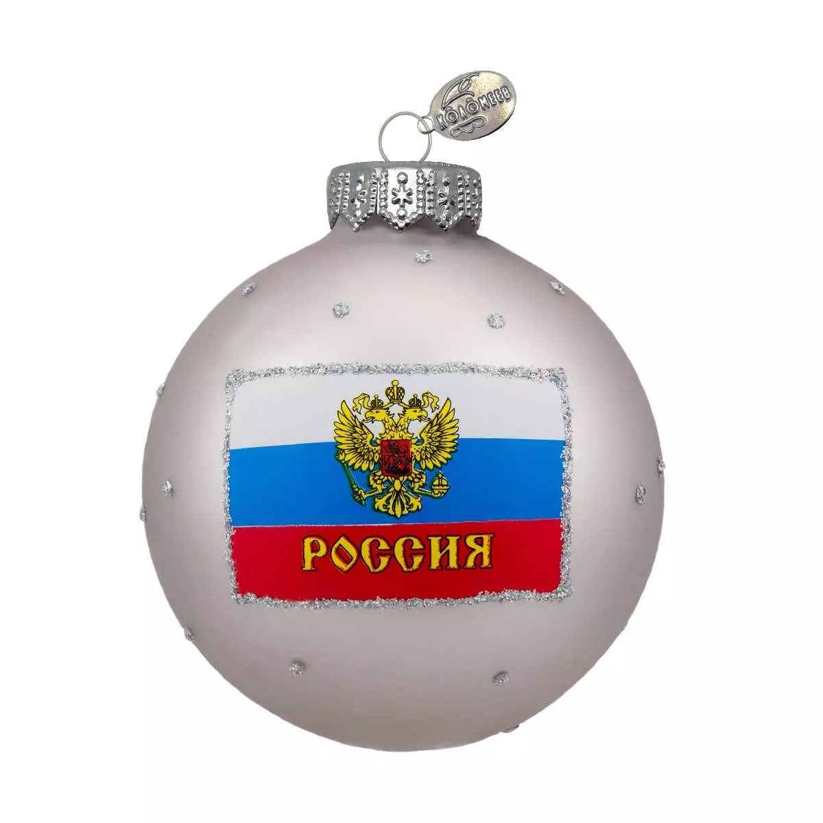 Елочный шар стекло Символика 10 см Коломеев КУ-100-244172