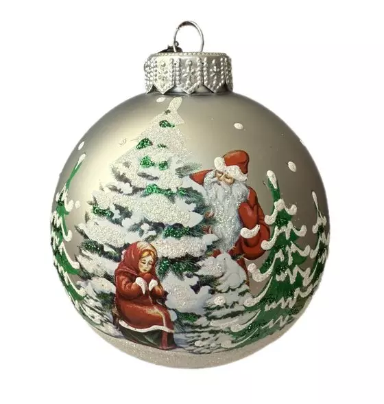 Елочный шар стекло Сказка 8 см Коломеев КУ-80-244181