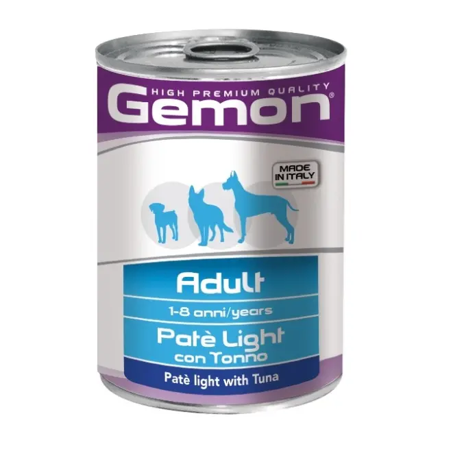 Консервы для собак облегченный паштет тунец 400г Gemon Dog Light