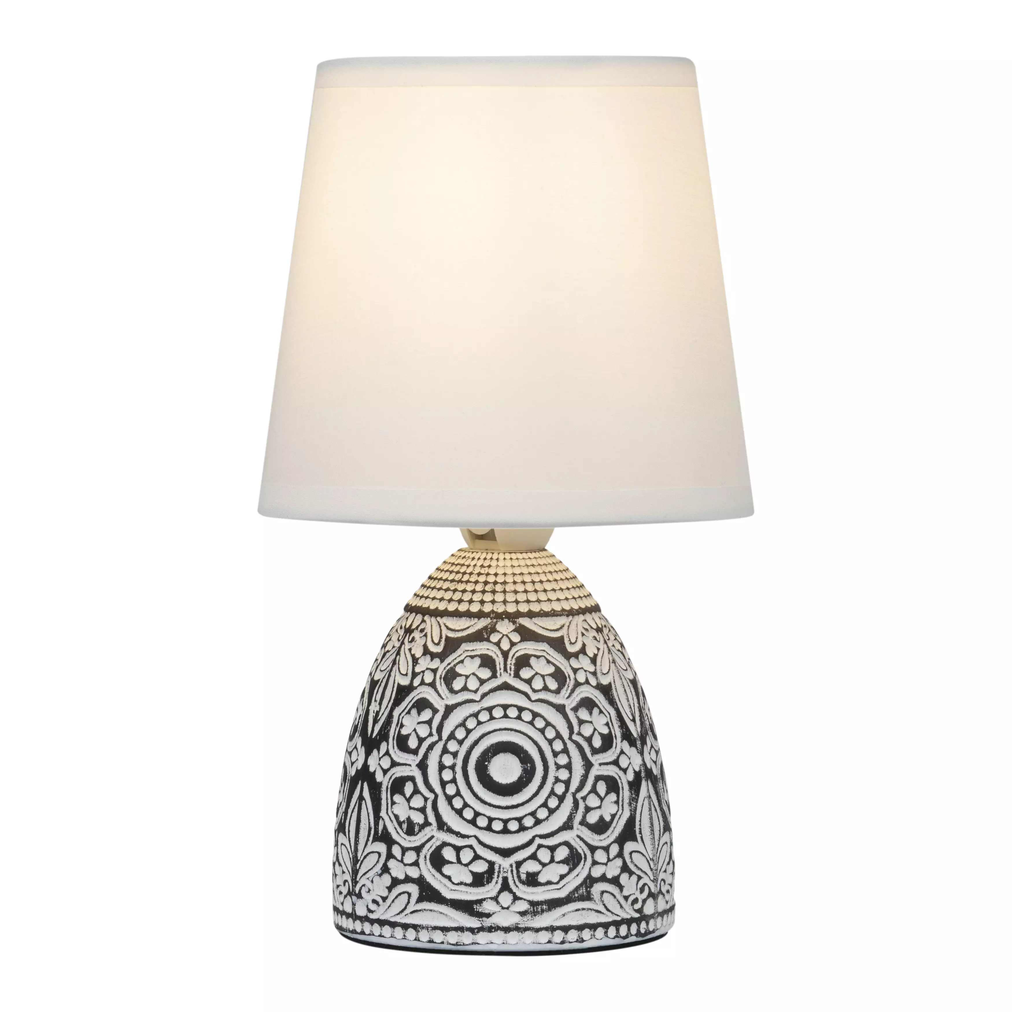 Настольная лампа Rivoli Debora 7045-502 1 * Е14 40 Вт керамика черная с абажуром