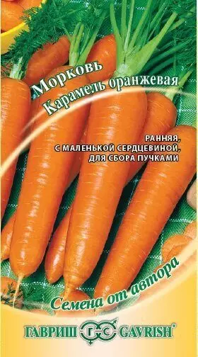 Семена Морковь Карамель F1 Оранжевая 150шт (Гавриш) цв