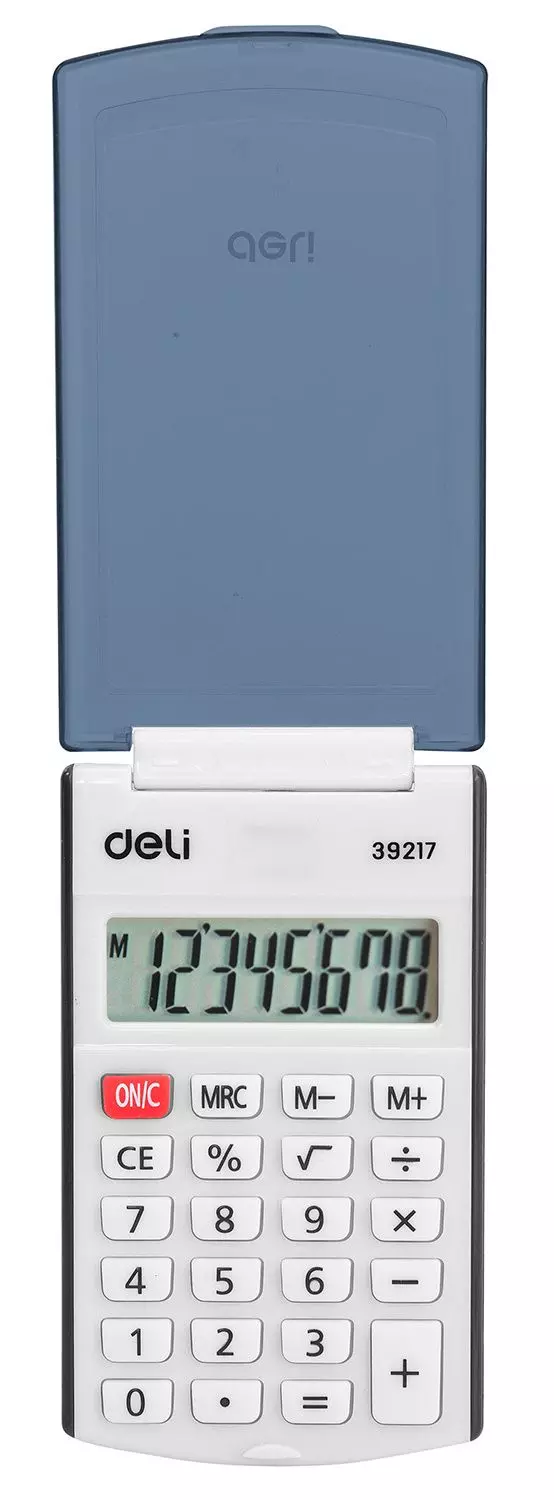 Калькулятор карманный 8 разрядов, черный DELI E39217/BLACK