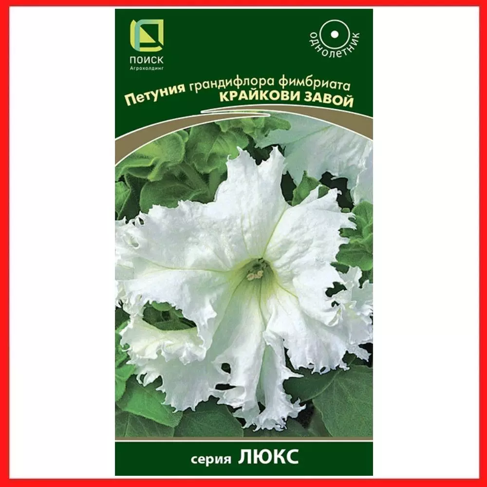 Семена цветов Петуния Крайкови Завой крупноцветковая, ПОИСК 10 шт ц/п