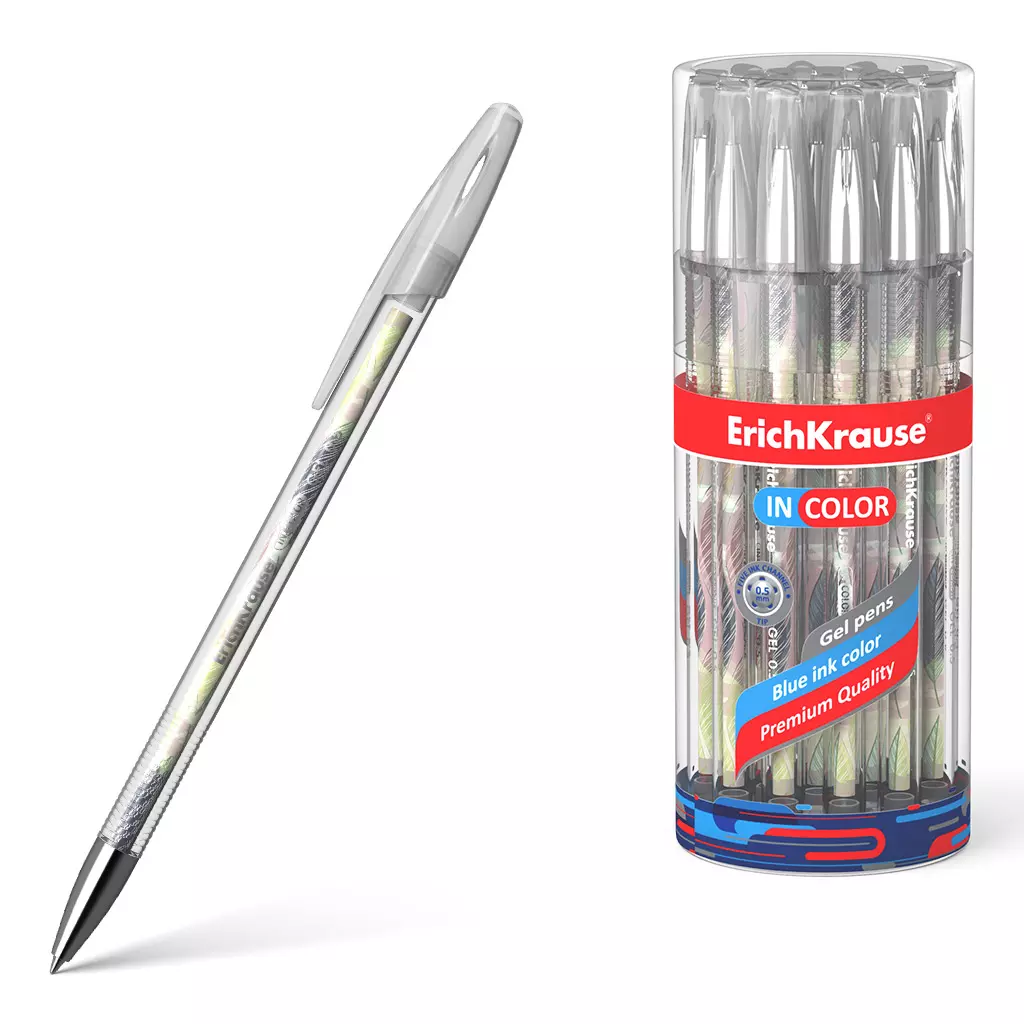 Гелевая ручка ErichKrause 50753 INCOLOR FLORA, синий