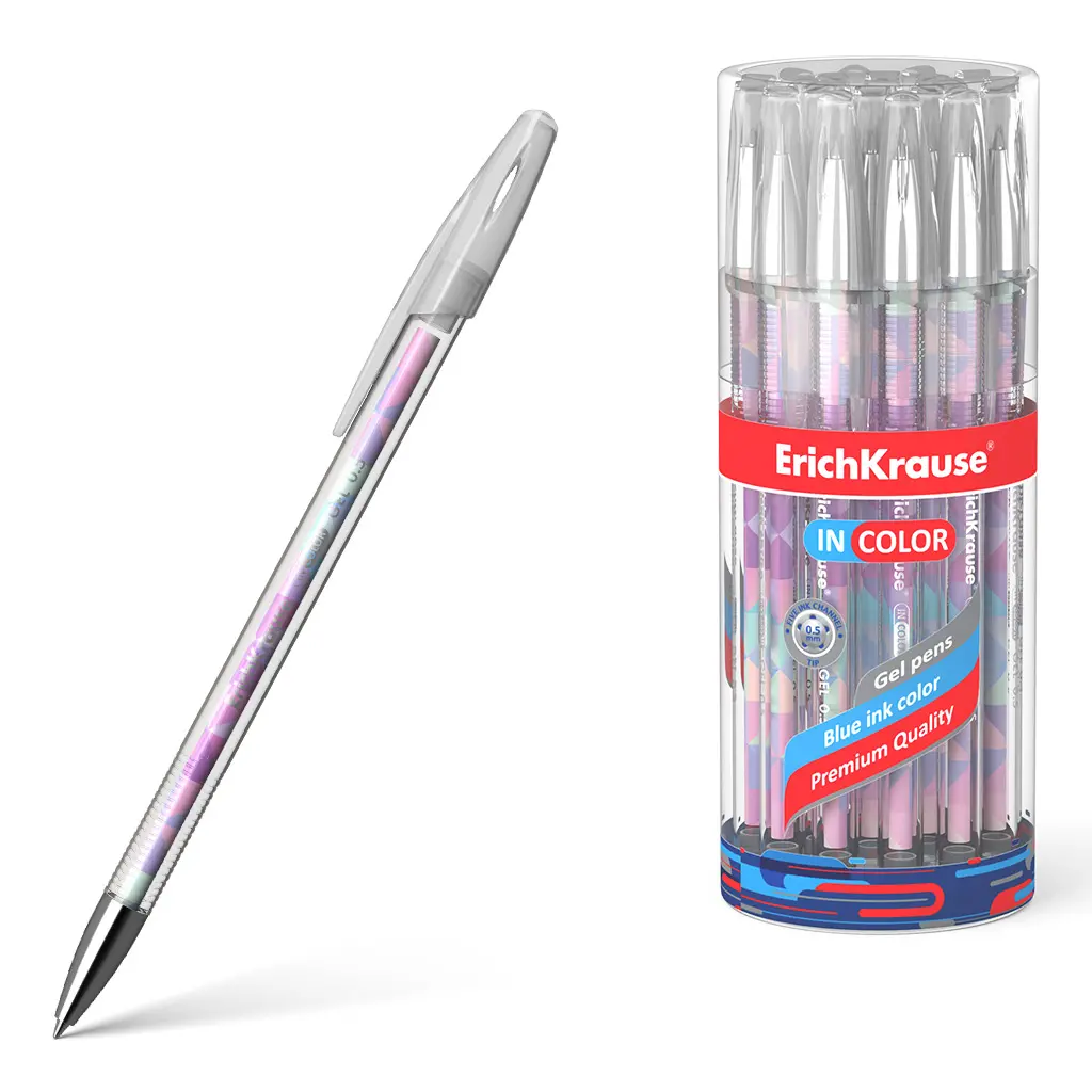 Гелевая ручка ErichKrause 50752 INCOLOR MAGIC RHOMBS, синий