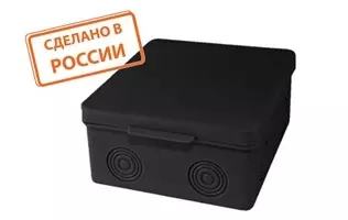 Распределительная коробка TDM 80x80x50мм крышка IP54 7 вводов черная SQ1401-0912