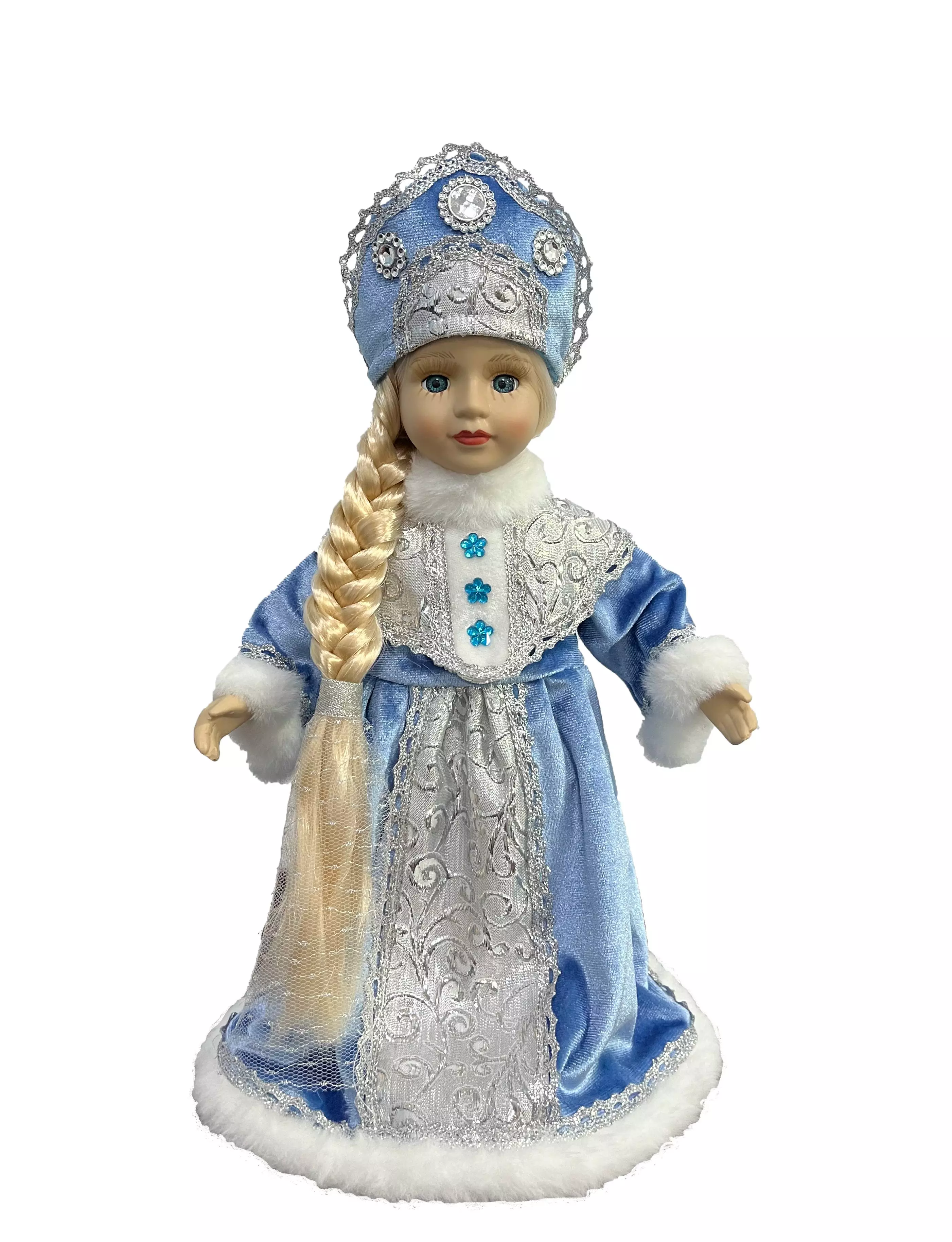 Кукла декоративная Снегурочка, на опоре 17,5x20,5x32см 95182