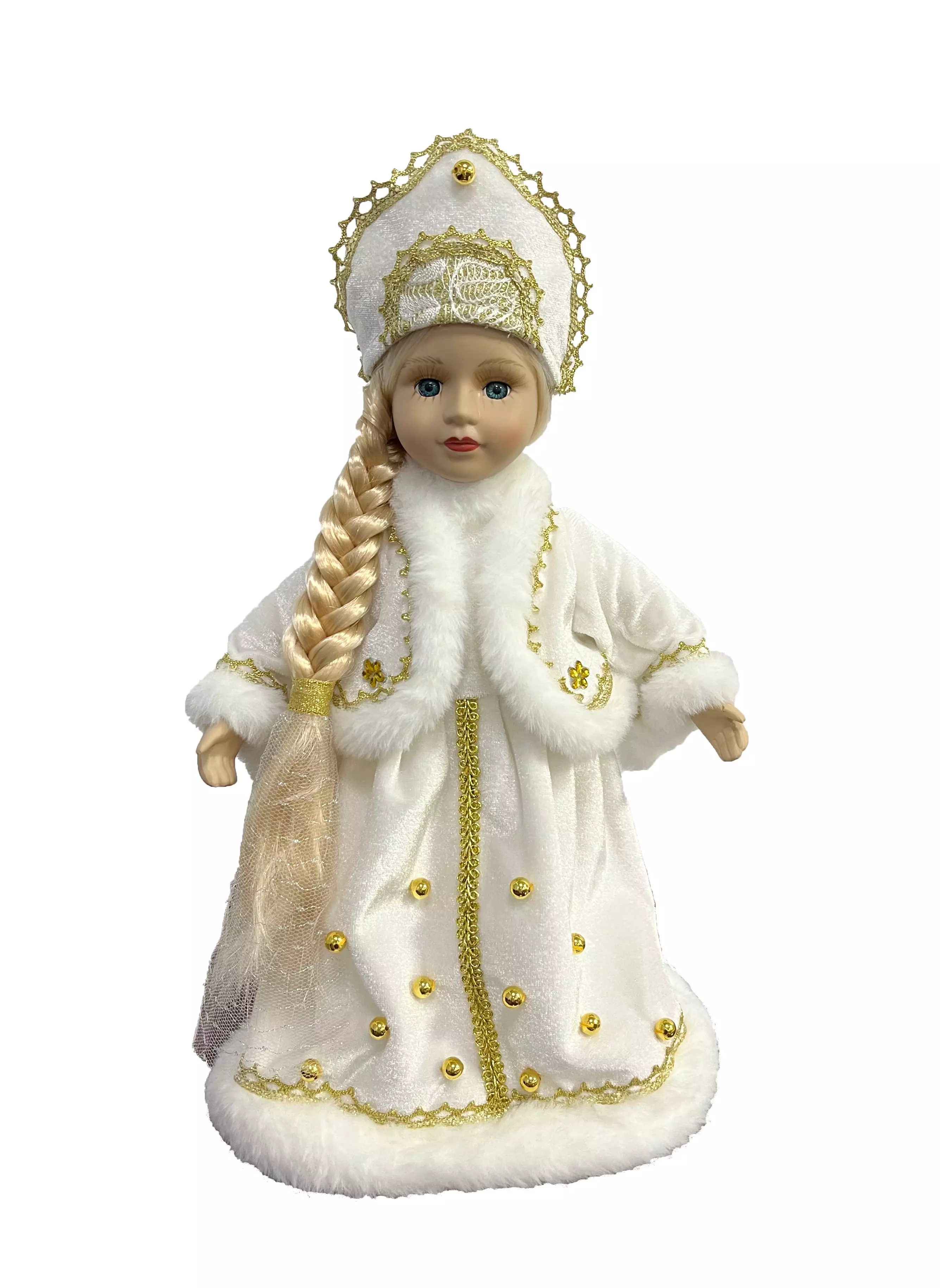 Кукла декоративная Снегурочка, на опоре 17,5x20,5x32см 95183