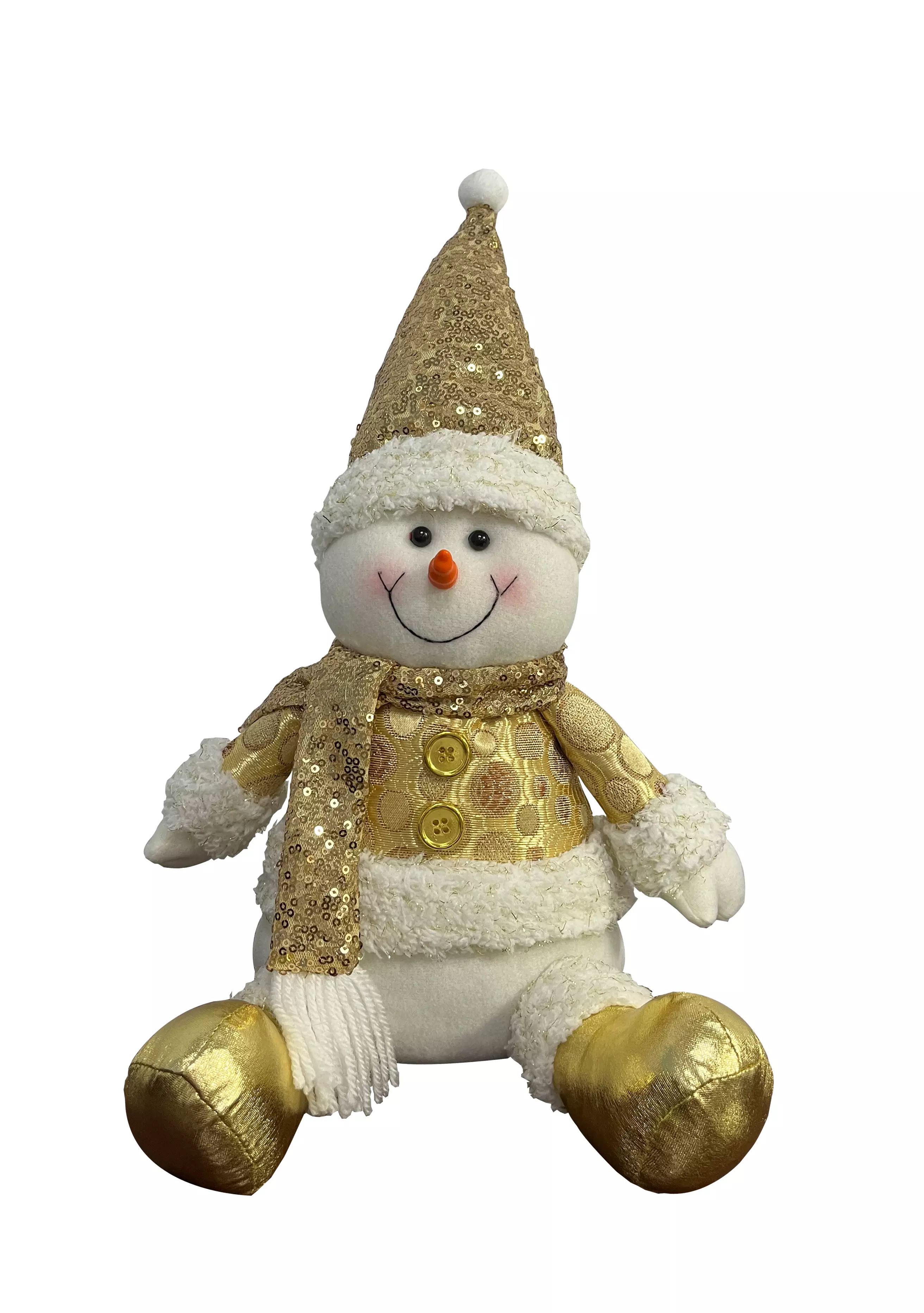 Игрушка декоративная Снеговик, мягконабивная (полиэстер) / 18,5x25,5x40см 92335