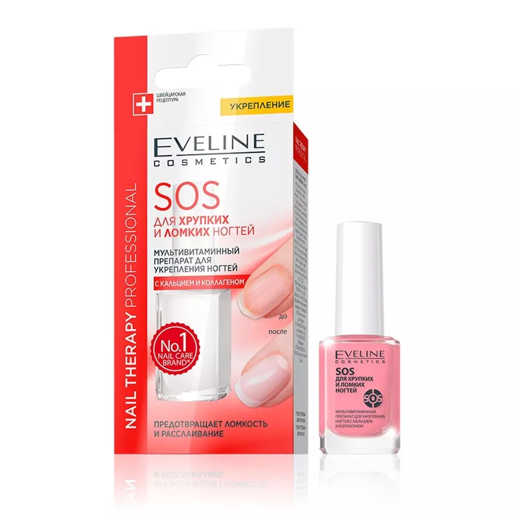 Средство для ногтей Eveline Nail Therapy Мультивитаминный для укрепления S.O.S. 12 мл