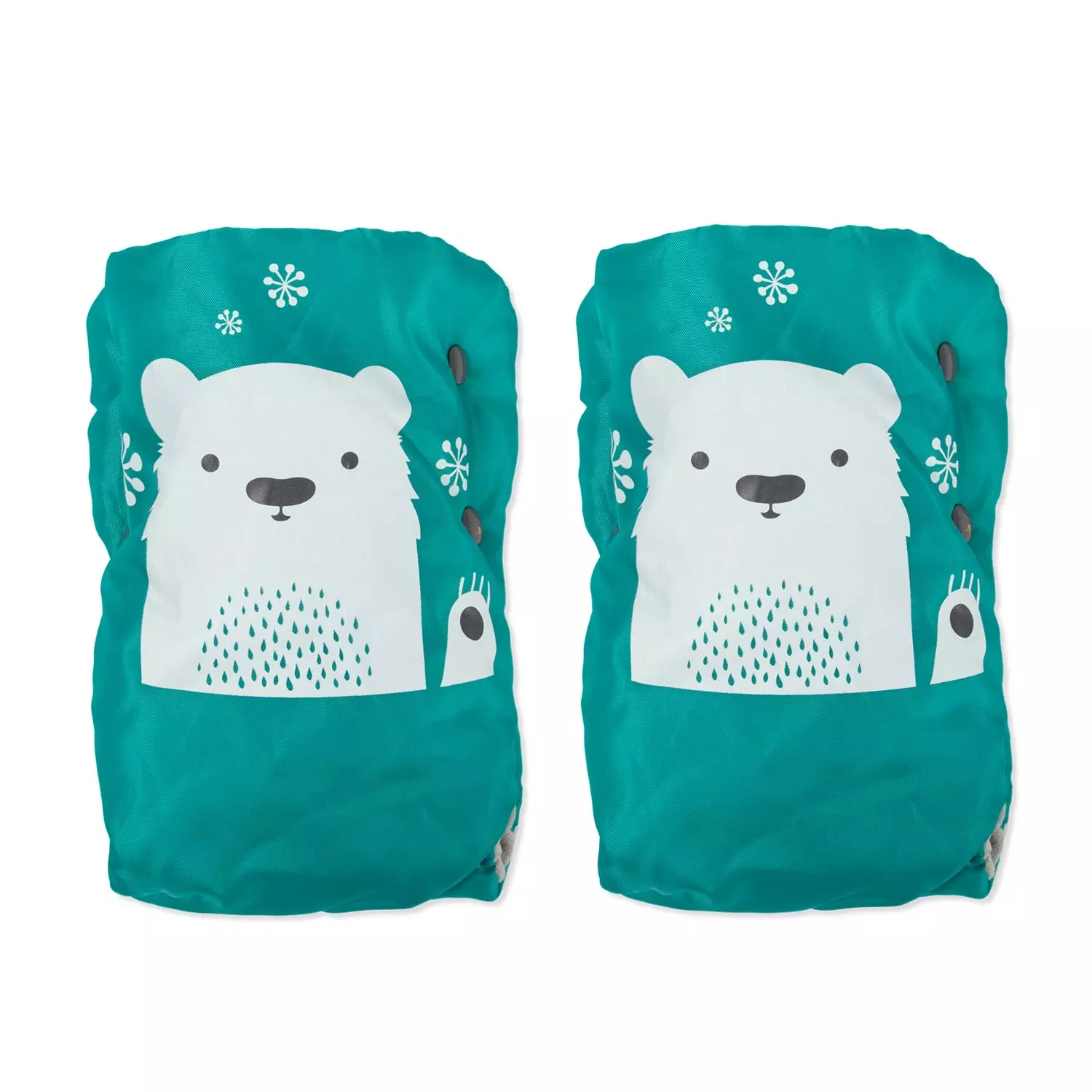 Рукавички для санок РС2 с медвежонком изумрудный