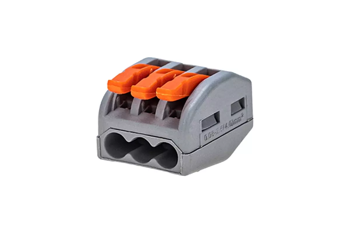 Клеммы соединительные с рычажком на 3 провода 4мм2 10шт REXANT 06-0201-B10