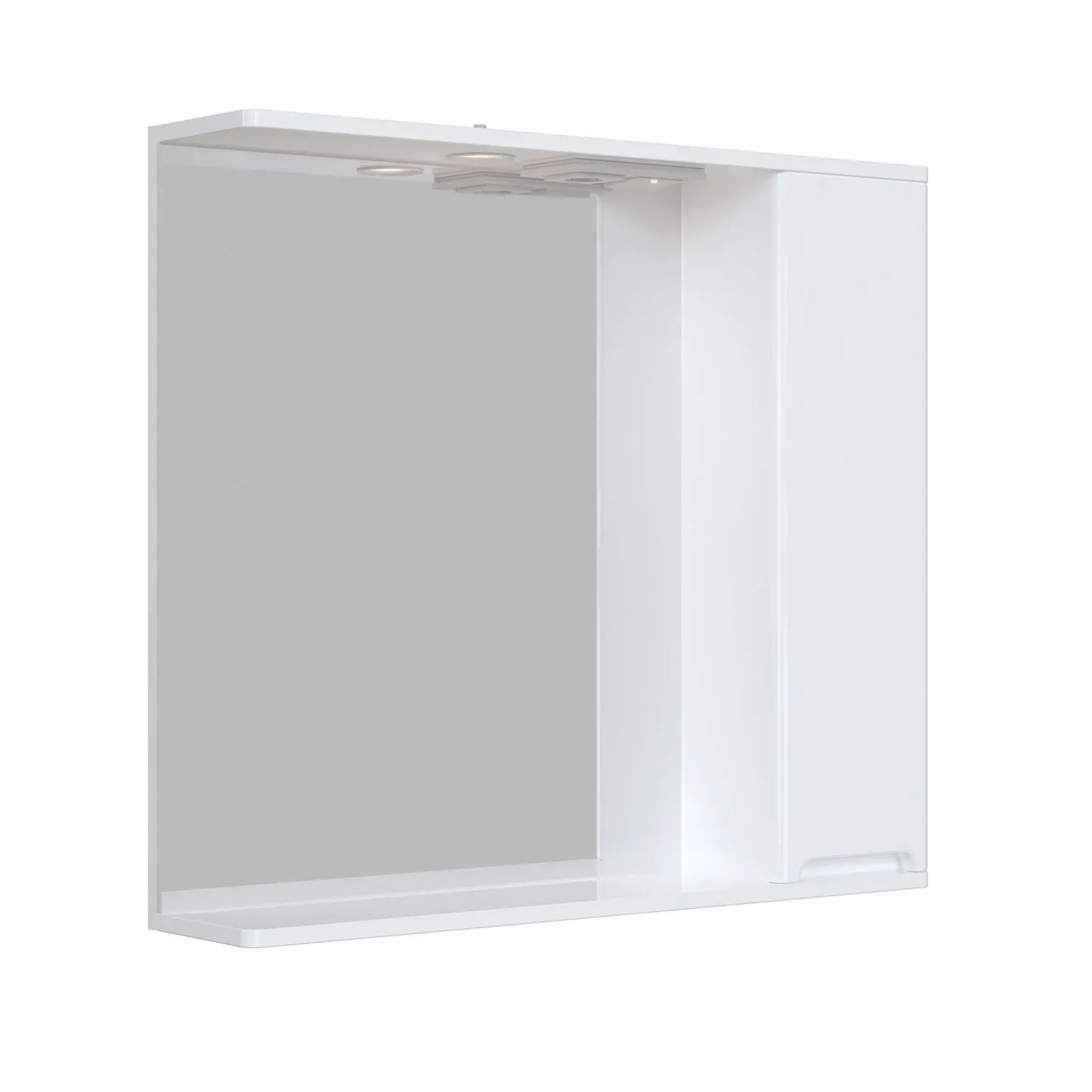 Зеркальный шкаф SanStar Адель 80 П, 1/дв, белый. 176.1-2.4.1.
