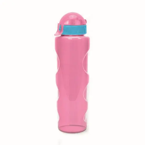 ###Бутылка для воды с трубочкой и шнурком 500 мл LIFESTYLE, anatomic, Розовый КК0157