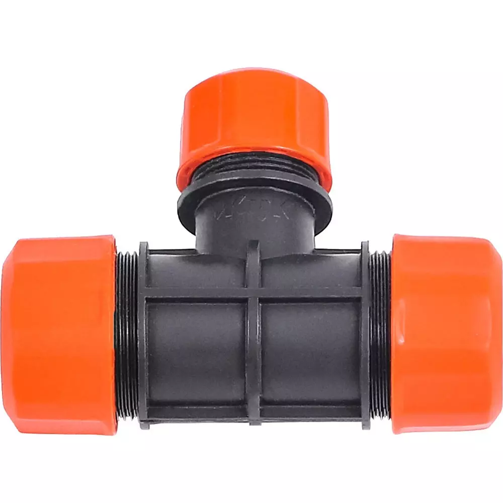 Тройник цанговый для шланга 1/2"х3/4"х3/4" Жук 4039-00