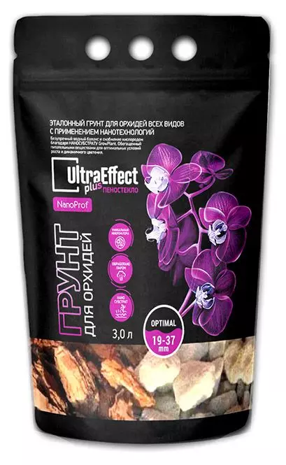 Грунт для орхидей UltraEffect+ Пеностекло - NanoProf Optimal 19-37mm 3 л