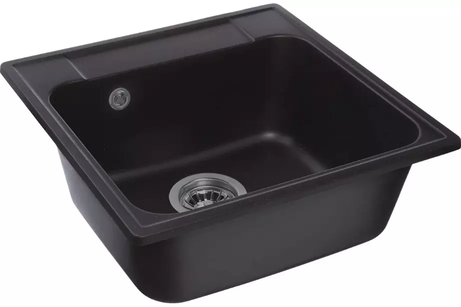 Кварцевая мойка для кухни 48х48х20 см Reflexion Etude RF0353BL черный, квадратная