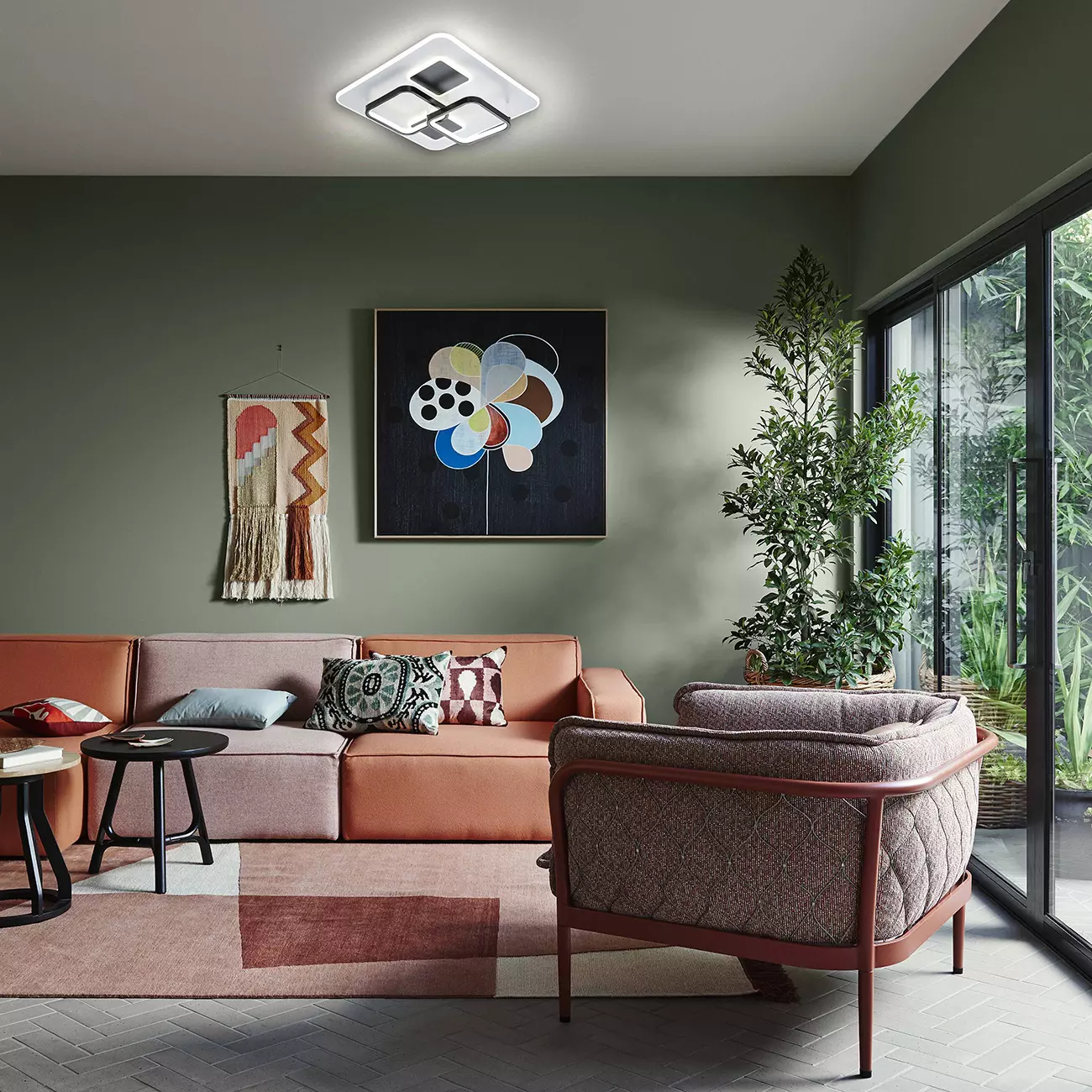 Люстра светодиодная 105Вт 3000-6000K пульт белый/черный Escada 10289/4