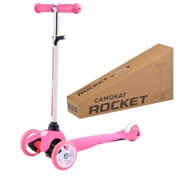 Самокат трехколесный Rocket R009101 розовый