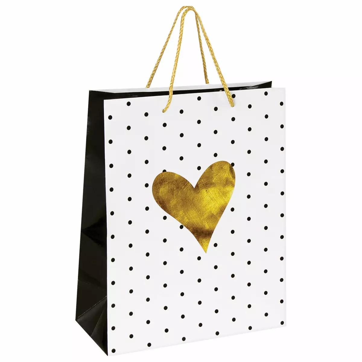 Подарочный пакет золотое сердце 26*32*13 606583