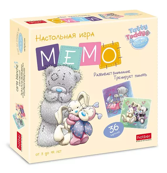 Настольная игра Мемо для детей 36 карточек Hatber MetoYou 062584