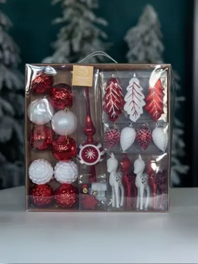 Елочные украшения пластик (28 шт) Волшебство на ветках VNVE-B23