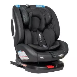Детское автокресло, крепление ISOFIX YB102A NEW (Чёрный/экокожа Black/Black PU)
