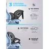 Детское автокресло, крепление ISOFIX YB102A NEW (Чёрный/экокожа Black/Black PU)