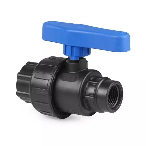 Кран ПНД резьба 1&quot; ВР x 1&quot; ВР, PN10, RTP 15464