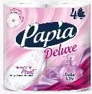 Туалетная бумага Papia Deluxe Dolce Vita 4сл, 4 рул,белая арома с рисунком