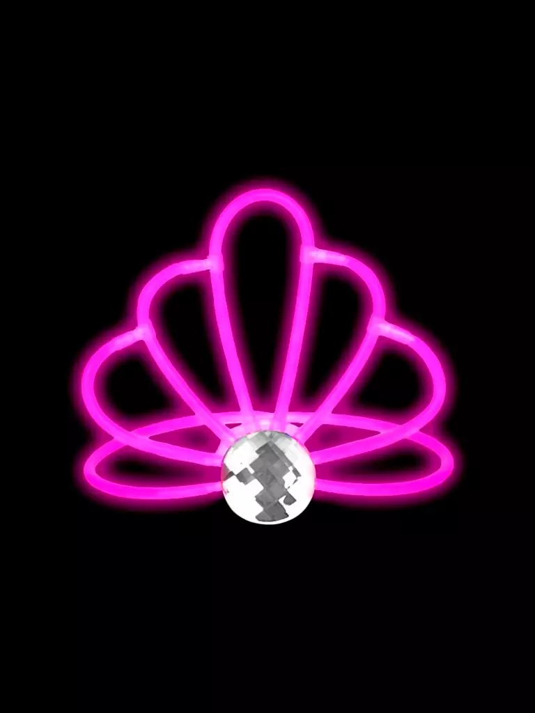 Светящаяся Розовая корона / 17x17x12,5см 80251