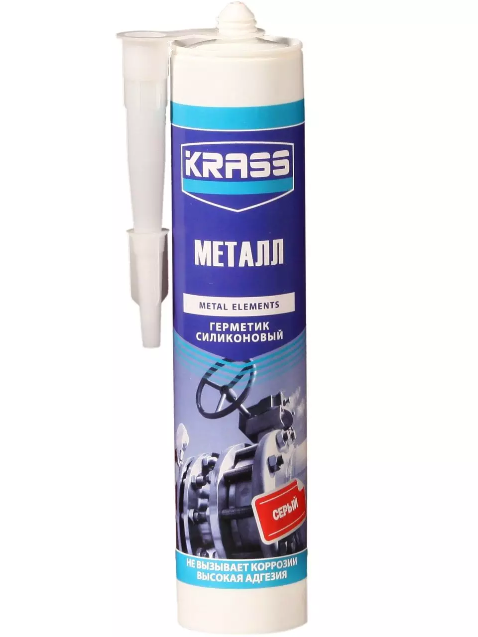 Герметик для металла KRASS 300мл серый металлик 8310612