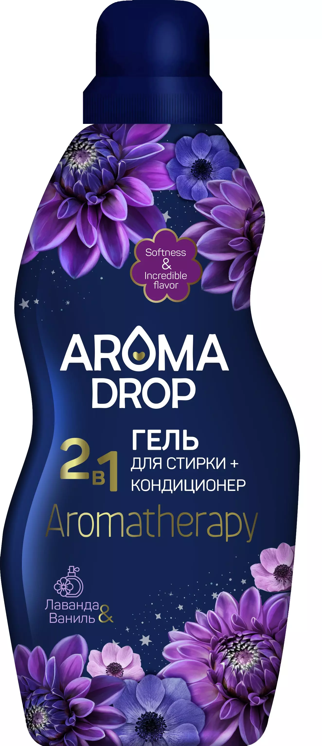 Гель для стирки Aroma Drop Aromatherapy 2 в 1 Лаванда и ваниль, 1 л