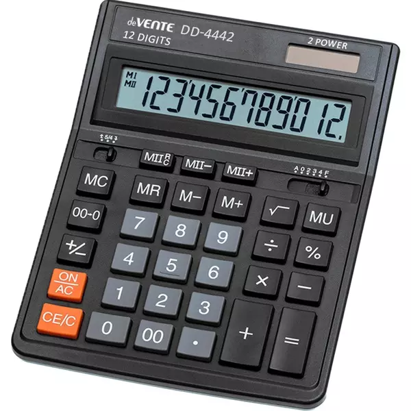 Калькулятор настольный DD-4442, 153x199x31 мм, 12 разрядный, аналог SDC-444S, deVENTE 4031314