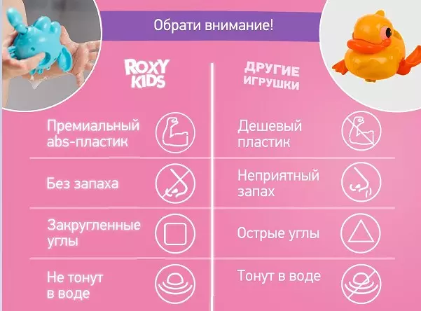 Игрушки для купания в ванной (3 шт) заводные Черепаха, краб, птичка Roxy-Kids RWIN-001