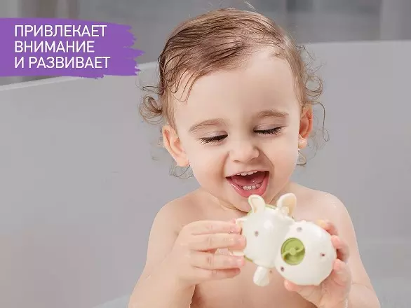 Игрушки для купания в ванной (3 шт) заводные Черепаха, краб, птичка Roxy-Kids RWIN-001