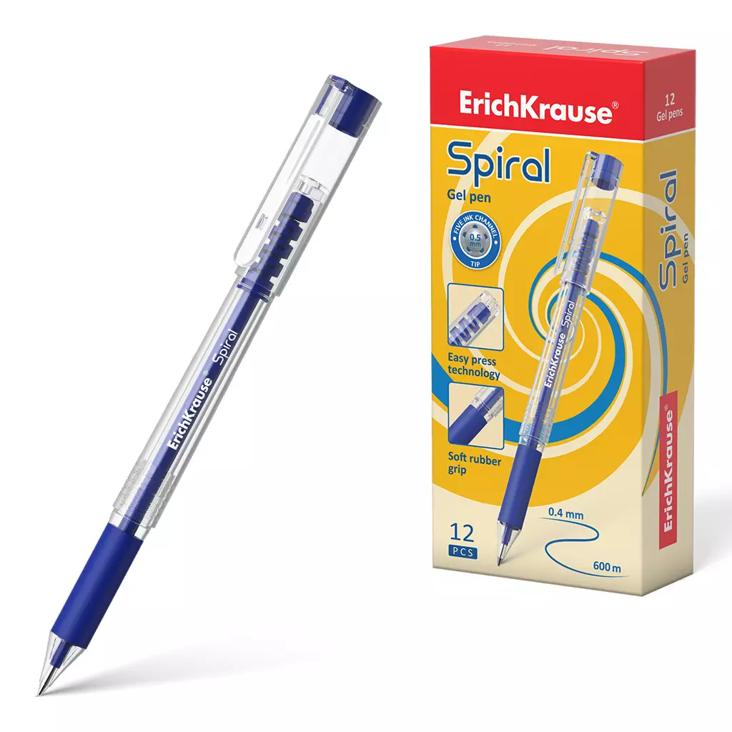 Гелевая ручка ErichKrause 48177 SPIRAL, синий