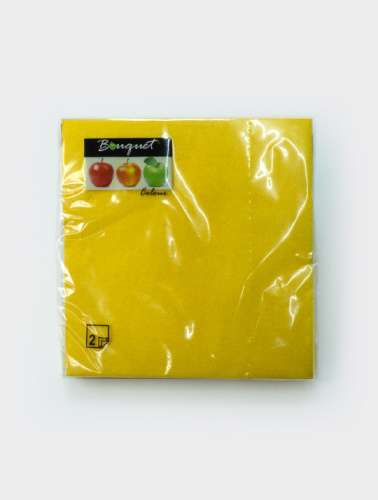 Салфетки Bouquet Color 33*33 см, двухслойные, 20 листов Желтый