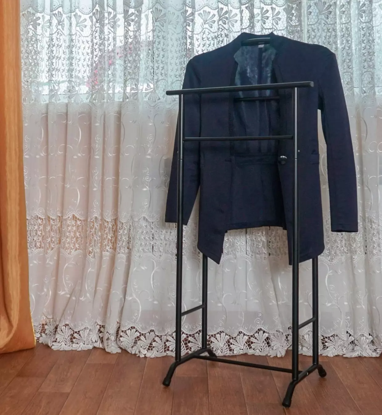 Вешалка напольная металл для одежды 470х350х1050 мм разборная ЗМИ &quot;Стиль-3&quot; ВНП 300  Ч черный