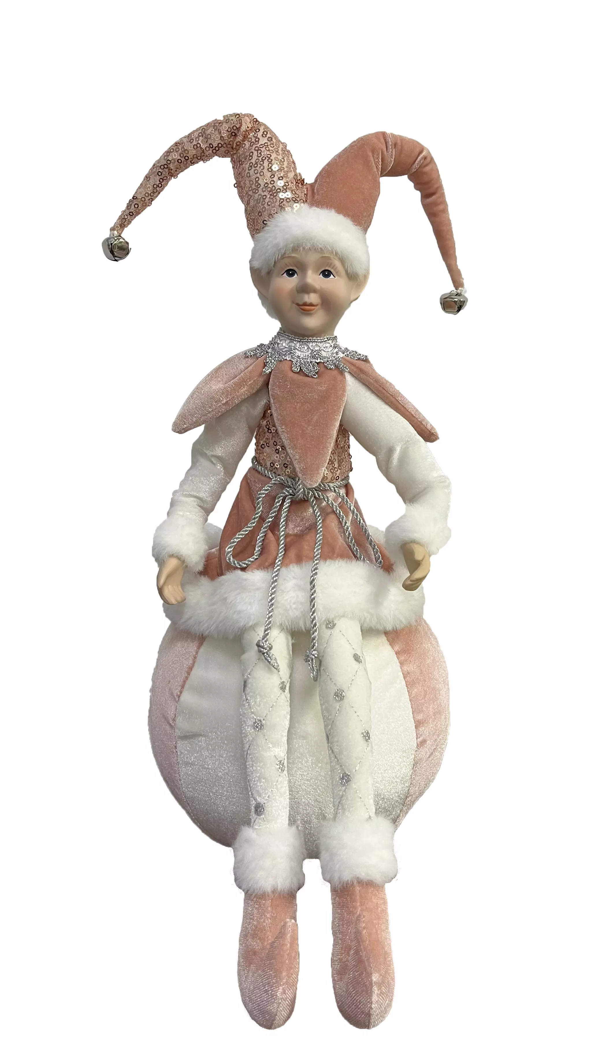 Кукла декоративная Арлекин на шаре 28x20x40,5см 92346